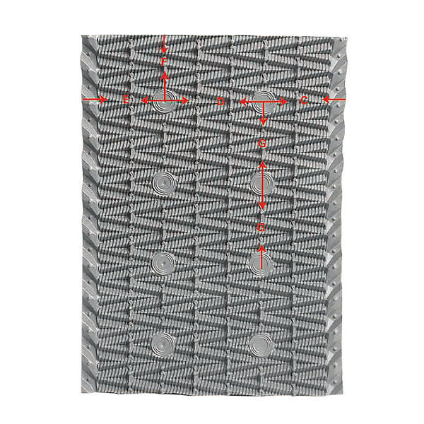 Pengisi Menara Pendingin PVC untuk Menara Pendingin Aliran Silang 