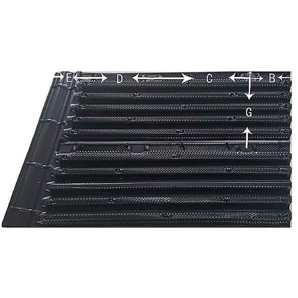 Th&aacute;p giải nhiệt d&ograve;ng chảy ngang PVC 1270